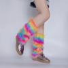 Furs Leg Warmer Winter Furry Long Boot Cuffs Fuzzy Shoes Cover Party Costume