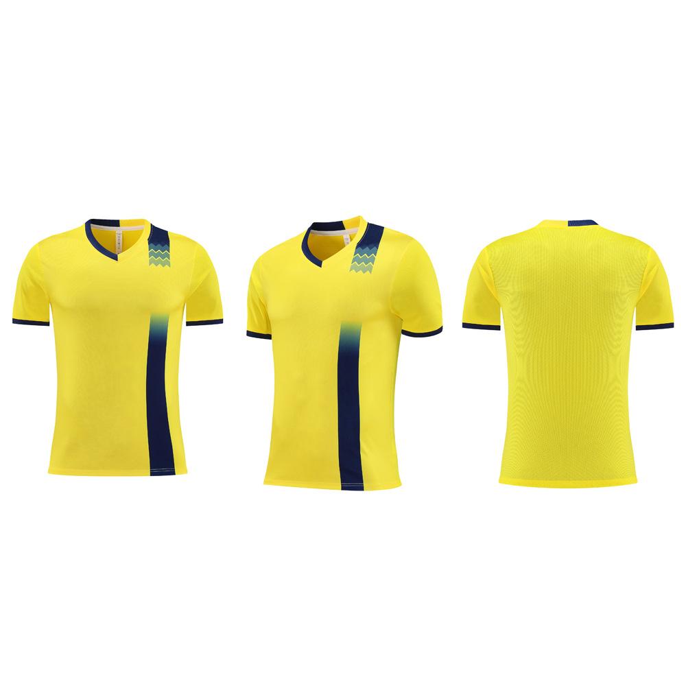 New Football Jersey, Men's Game Training Jersey Set, Children's and Adults' Sports Quick-drying Single-piece Short-sleeved Jersey Customization