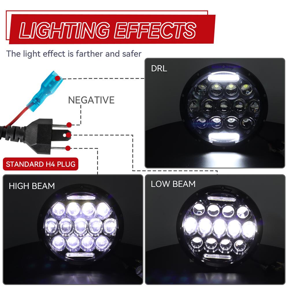 Motorcycle 7 inch LED Headlight for Harley Touring Ultra Classic Electra Street Glide Road King Yamaha Motorcycle Headlamp