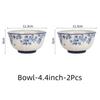 Chinese Ceramic Bowls Plates Retro Tableware Ramen Bowl Steak Dish Dessert Salad Plate Dinnerware Household Decor