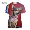 Cute Animals 3d Mens Graphic Tshirts Women Funny Chihuahua Dog Pattern T Shirt Kid Street Breathable O Neck Short Sleeve T-shirt