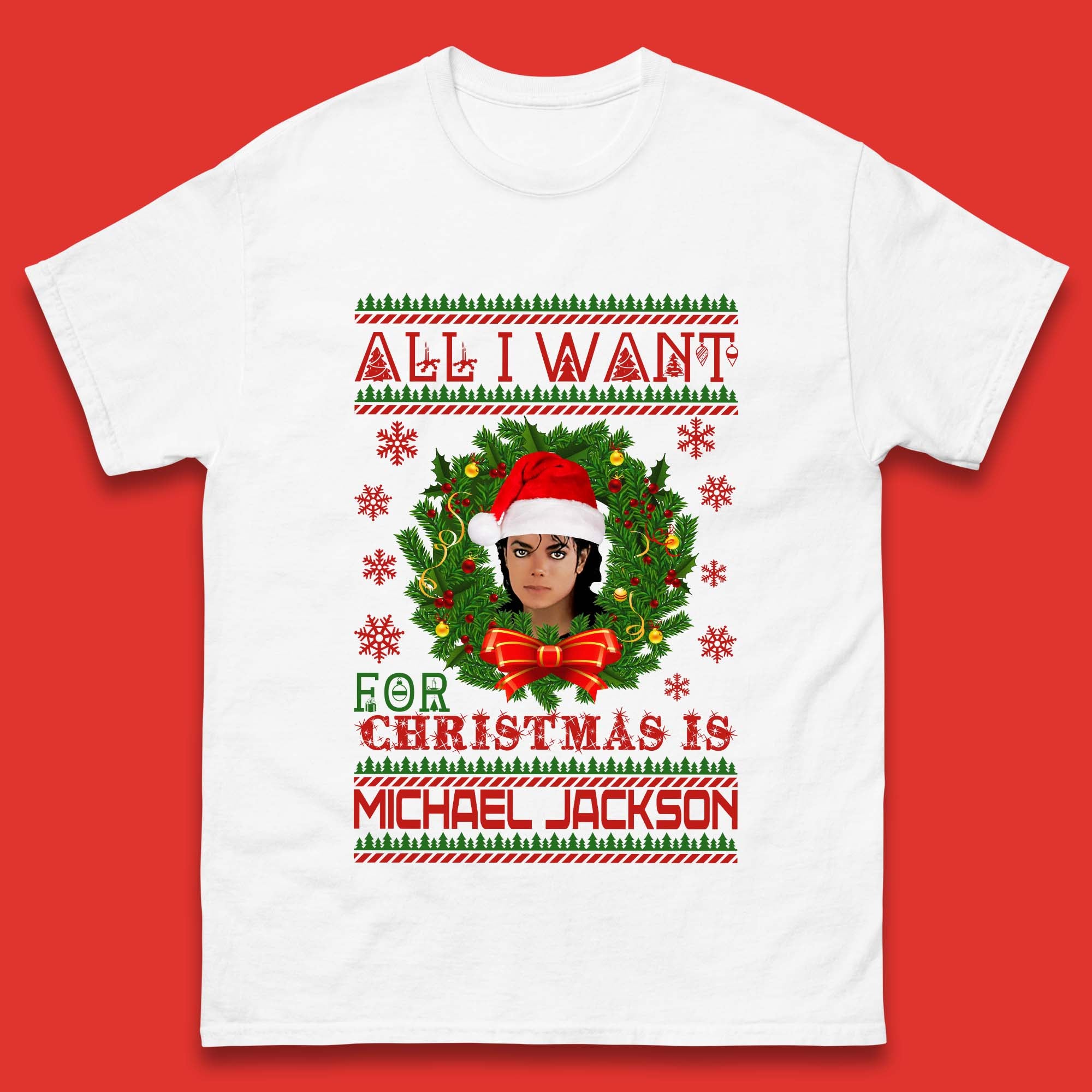 

Michael Jackson Christmas Mens T-Shirt Womens Tops Tees S