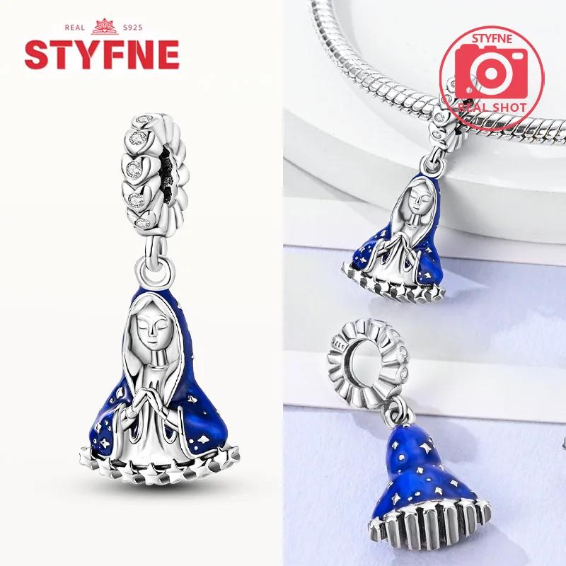 Brand New Copper Metal Authentic Original Our Lady The Virgin Charm Bead Component Bead Components Compatible With Bracelet High Quality Fine Jewelry