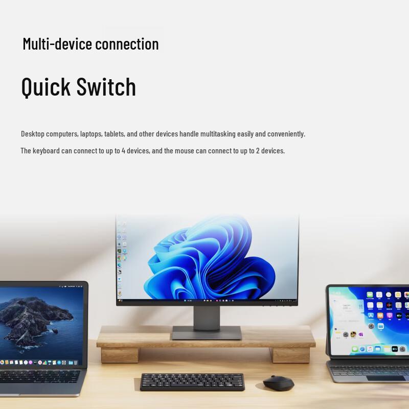 Rapoo 8000GT Wireless Bluetooth Keyboard and Mouse Combo