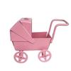 Realistic Mini Bassinet Stroller Wrought Iron Baby Stroller Model Doll Pram Toys  Kids Pretend Play