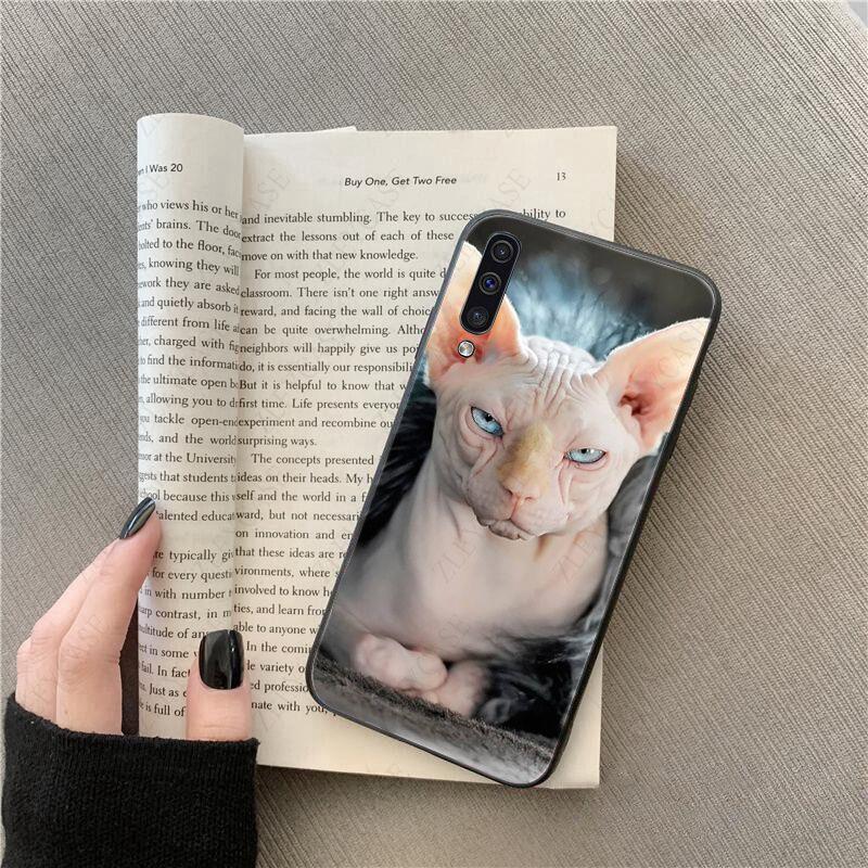 Tattoo Sphinx Cat  Phone Cover Shell For Samsung Galaxy A51 A71 A21S A10 A20S A20E A30S A40 A50 A70 A11 A40 M31 M30S Coque Case