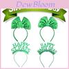 St. Patricks Day Hair Band Bow Tie Shamrock Green Irish Headband Girl Party Gift