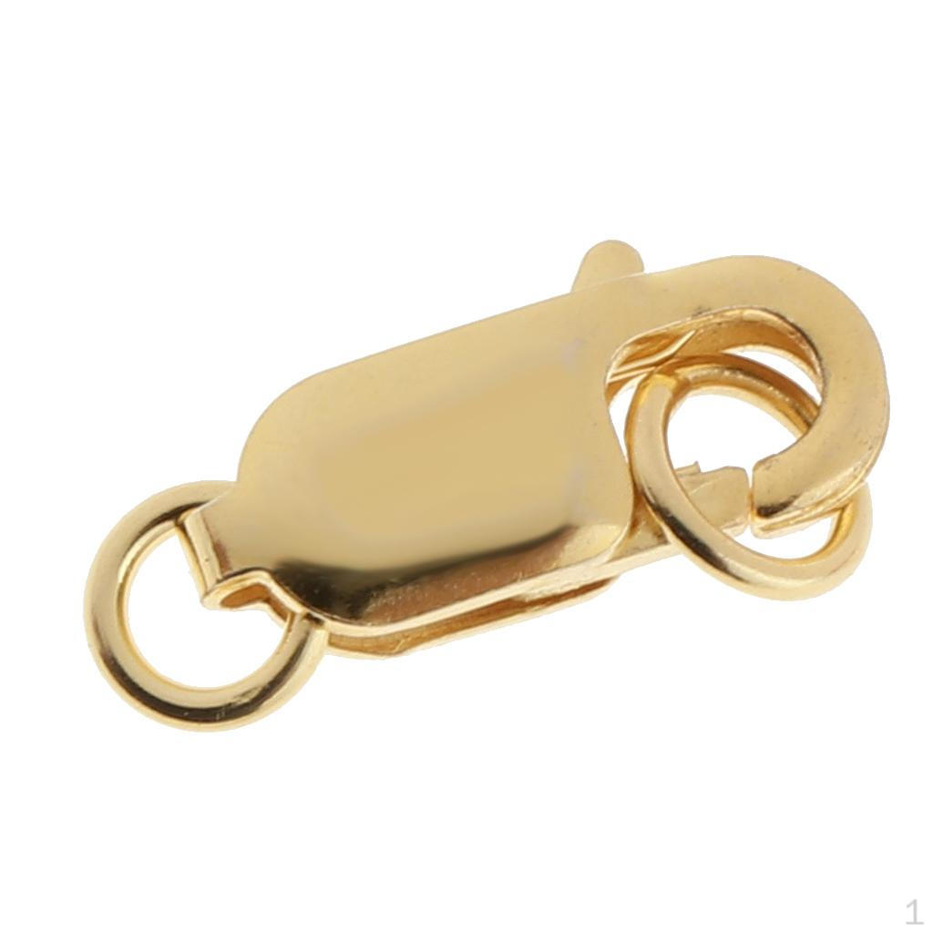 1 шт. Застежка-карабин из стерлингового серебра 925 пробы, фурнитура для изготовления ожерелий Gold