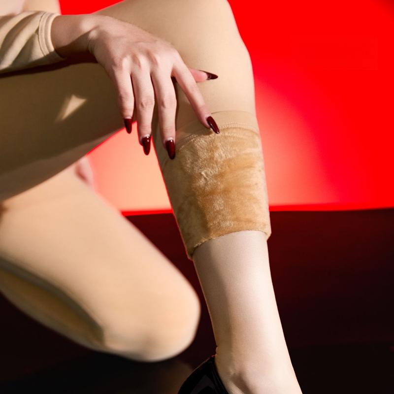 Women Sexy Jumpsuit Seamless Autumn And Winter Velvet Warm Body Shaping Full Body Stockings Open Crotch Leggings Pantyhose