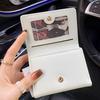 Portable Cartoon Rabbit Purses Carrot Printed Snap Button Lady Short Pu Wallet Waterproof Candy Color Triple Fold Card Bag