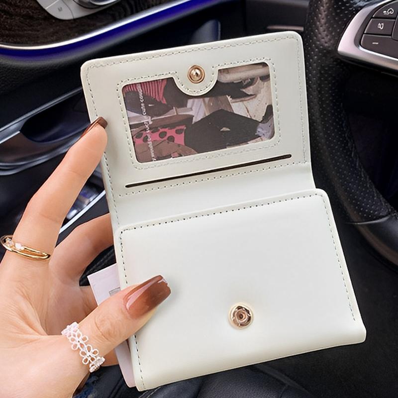 Portable Cartoon Rabbit Purses Carrot Printed Snap Button Lady Short Pu Wallet Waterproof Candy Color Triple Fold Card Bag