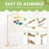 1 Pc Wooden Floor Standing Crib Mobile Arm 153.5 Cm Crib Mobile Bed Bell Wooden Bracket for Hanging Bed Bell and Baby Bed Toys