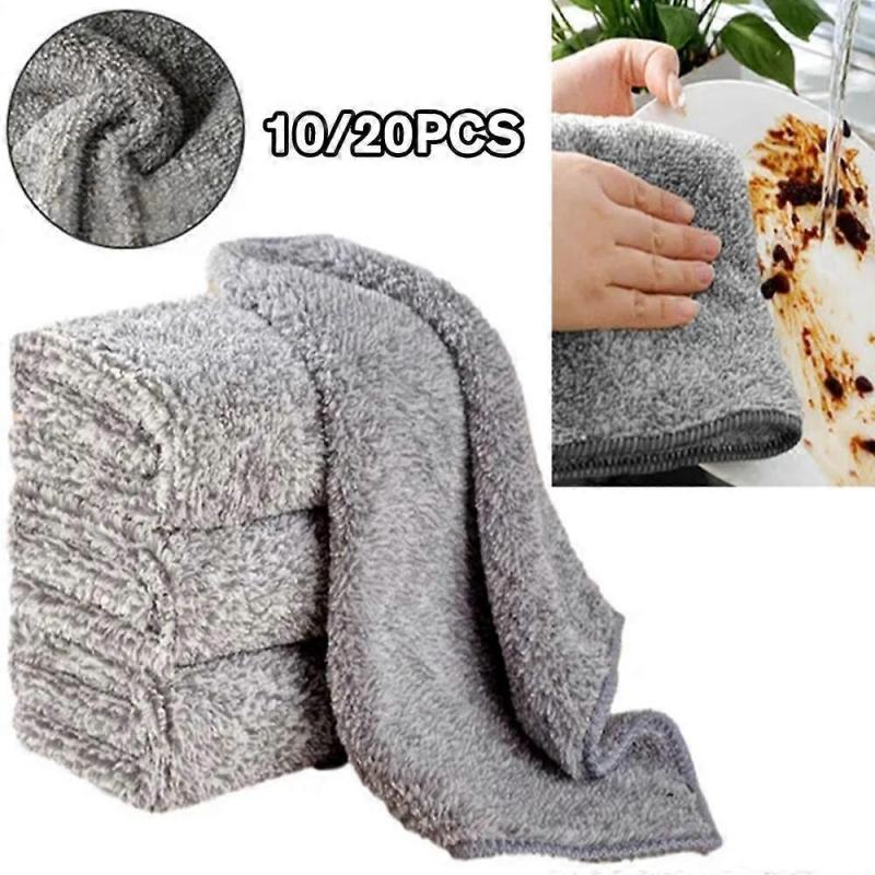 Bamboo Charcoal Fiber Dish Towel Household Cleaning Tools