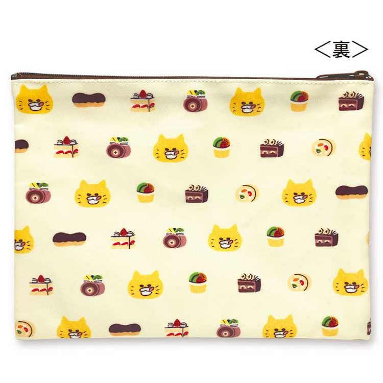 Toshin Pack Noraneko Gundan Cake Flat Cosmetic Pencil 605215 Pouch, Case, Case, Case,