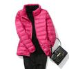 Neue Damen nahtlose integrierte Daunenjacke Winter Outdoor Stehkragen dünn große Größe kurze Jacke Kleidung