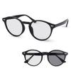 Evais Photochromic Sunglasses for Men and Women - Popular, UV Protection, 99.9% Brightness, Lightweight, Brand Name, Boston/Wellington Style (Black, B