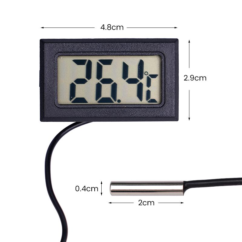 Mini Digital LCD Thermometer With Probe Indoor Convenient Temperature Sensor For Aquarium Fish Tank Home Fridge Thermometer