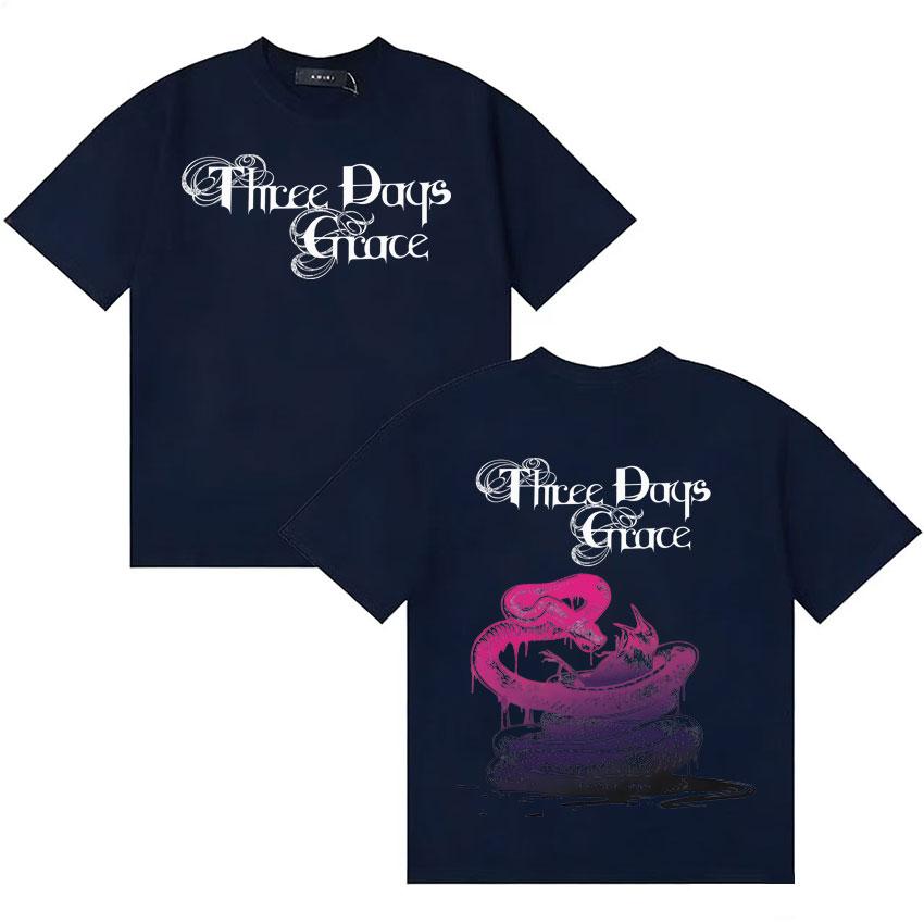 Three Days Grace Trendy Music Tshirts Cotton Harajuku Short Sleeve Tshirt  Unisex Women Y2K Teenagers High Quality T Shirt Unisex