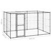 VidaXL Outdoor Steel Kennel with Roof 7.26 M² Enclosure Dog House Cage 3082293