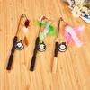 Retractable Cat Toy Fish Type Telescopic Feathers Funny Cat Stick Toys Pet Toy for Kitten Cat Rods Simulation Fishing Rod