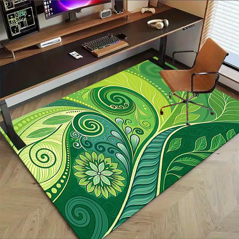 1PC leaf pattern Extra Large Non Slip Floor carpet, Office, family, bedroom, Studio Large Area Rug Indoor Rugs, Vibrant Colors