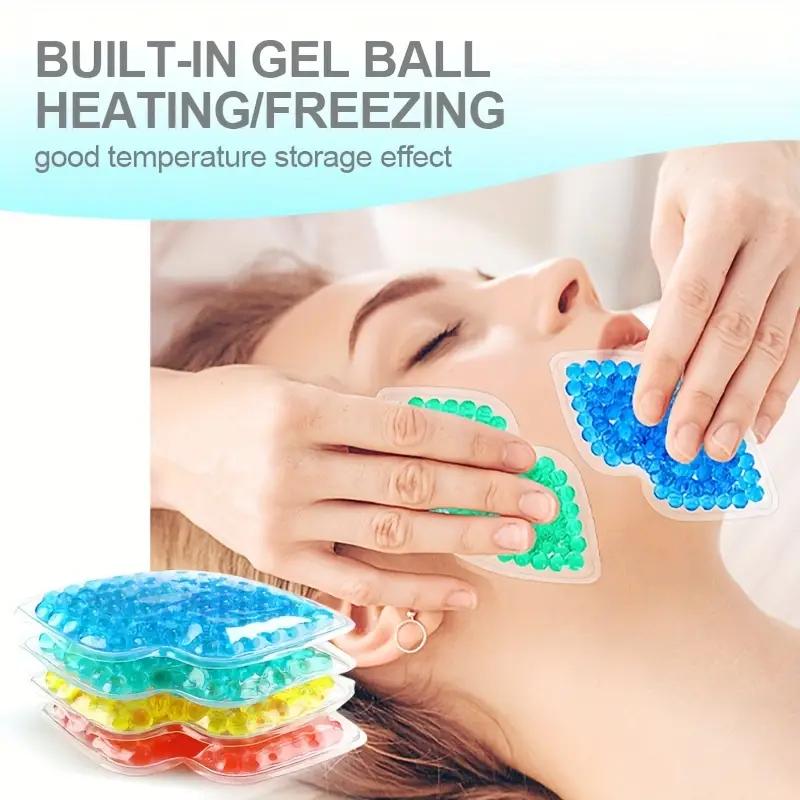 2pcs Reusable Facial Lip Eye Ice Pack Cold & Hot Compress For Injuries Pain Relief  Gel Beads for Daily Skincare Skin Care Tools