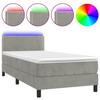 VidaXL Sommier à Lattes de Lit avec Matelas et LED, Lit Rembourré, Lit Simple, Lit Adulte de Chambre à Coucher Intérieur, 3134321