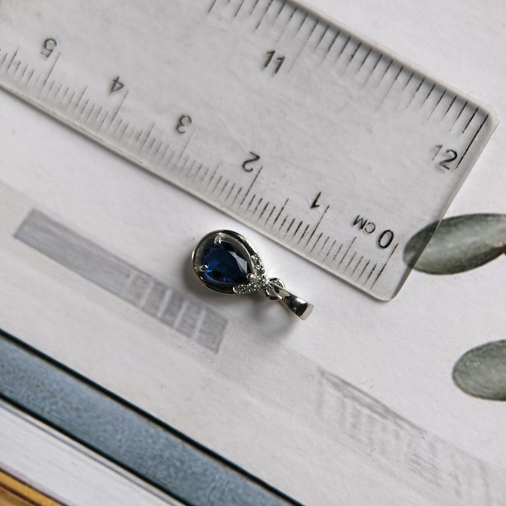 Silver Pendant with Nano Sapphire 0.58ct (2188971)