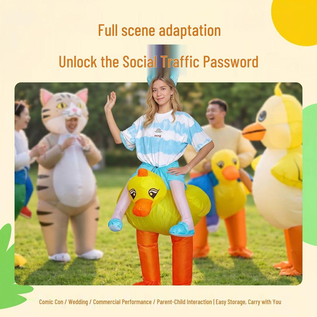 Halloween Little Yellow Duck Inflatable Costume for Stage Performance