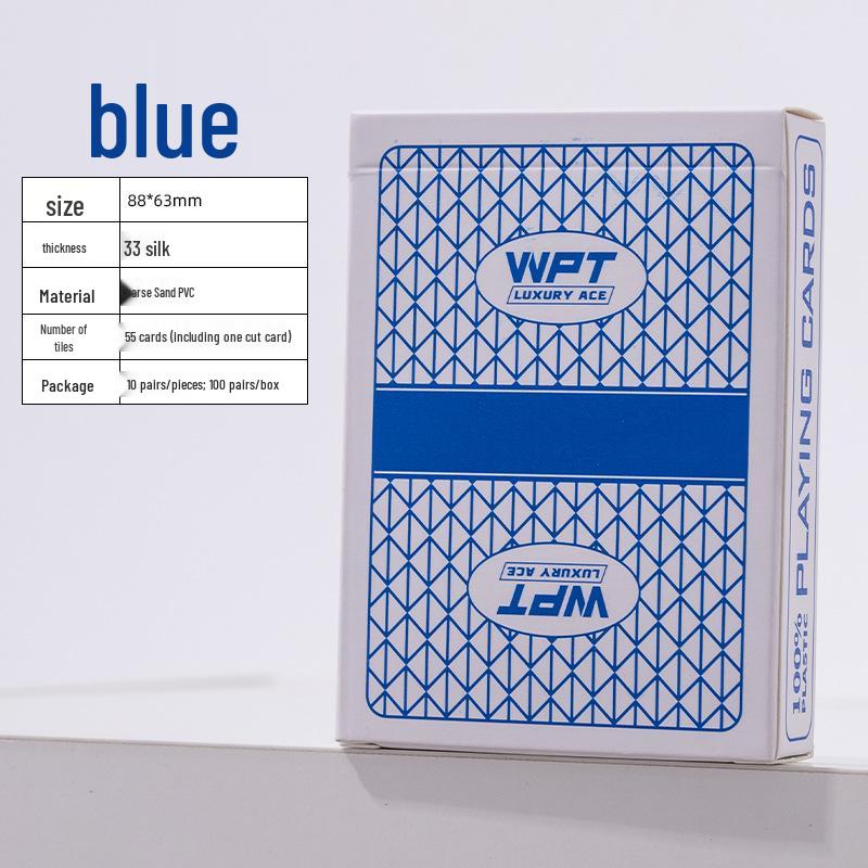 Texas Waterproof PVC Playing Cards - Frosted, Washable, Wide, Large Font for Chess and Card Entertainment