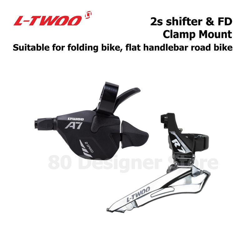 Манетка LTWOO R7 2x10 A7 2S, передний переключатель R7, манетка A7, совместима с складным велосипедом, дорожным велосипедом с прямым рулем 2S FD-C