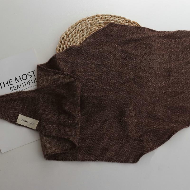 Temperamentní pletená kostkovaná trojúhelníková šála Šála s prémiovým vzhledem Dámská teplá šátek na hlavu Multifunkční ležérní malá šála