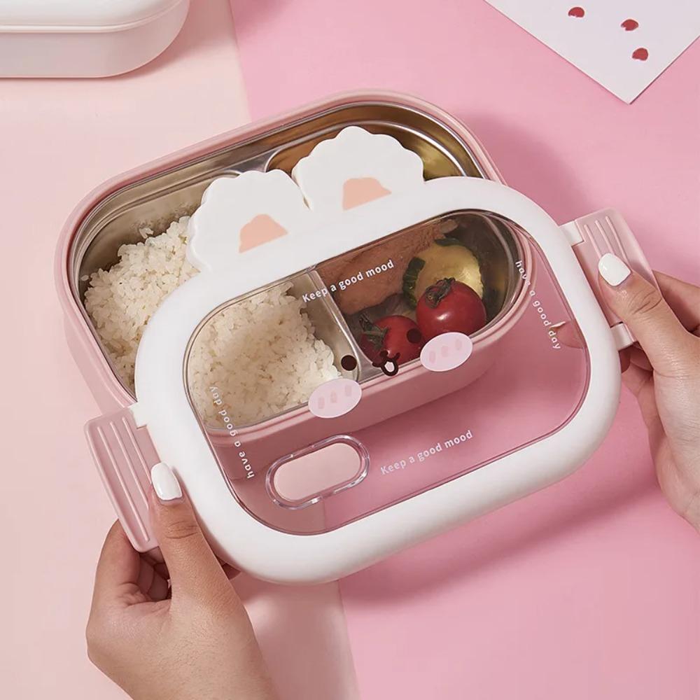 Portable Divides Lunch Box Large Capacity Meal Box Food Containe Stainless Steel Lunch Box  Student