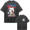 Summer Hot Sale Japanese Anime Dandadan Washed Vintage Graphic Tshirt Y2k Men Women Punk Top Gothic Cotton Oversized Tshirt
