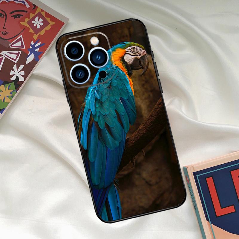 Animal Parrot Birds Phone Case For iPhone 16 15 14 12 11 13 17 Pro Max 15 16 Plus 13 Mini 16e 17 Air Funda Cover iPhone 15