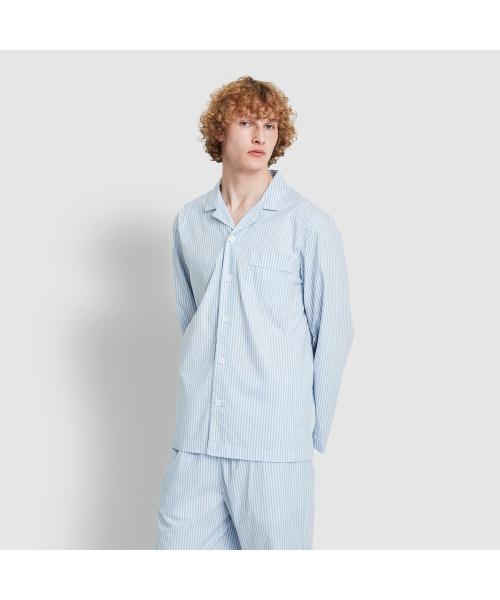 [JAJU] Men's Cotton Stretch Full-Length Pajama Set [Shipped from Korea] 100% Authentic