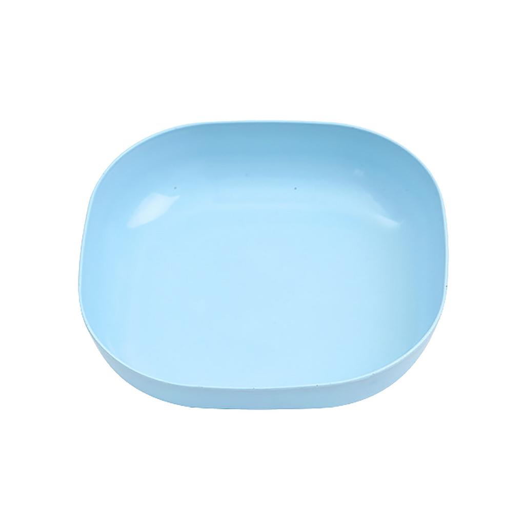 Bone Spitting Dish Square Blue PP Multi Purpose Snack Dessert Fruit Salad Plate for Home
