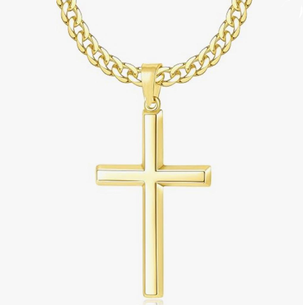 2026 Cross Necklace Simple Fashion Couple Wear Cross Pendant Jewelry Tide