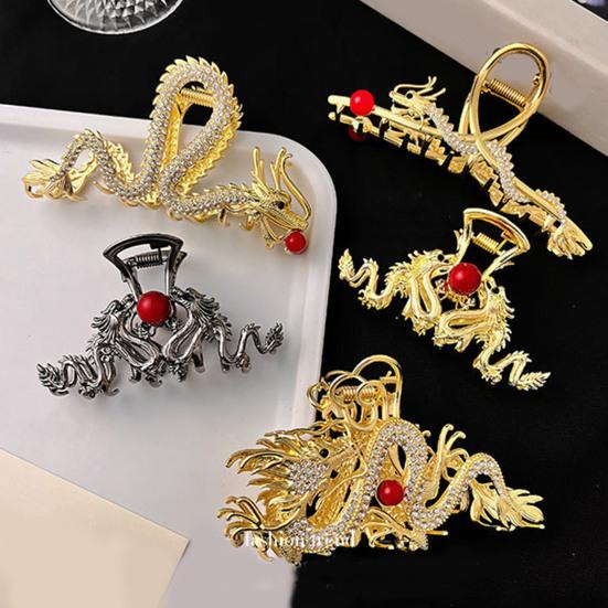 

Женский коготь для волос в форме дракона, декор со стразами, сильный коготь, противоскользящий, новогодний зажим для волос, неломкий зажим для волос, зажим для волос