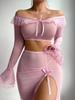 High-Slit Lingerie Dress Mesh Uniform High Split Dress Sexy Lingerie Set