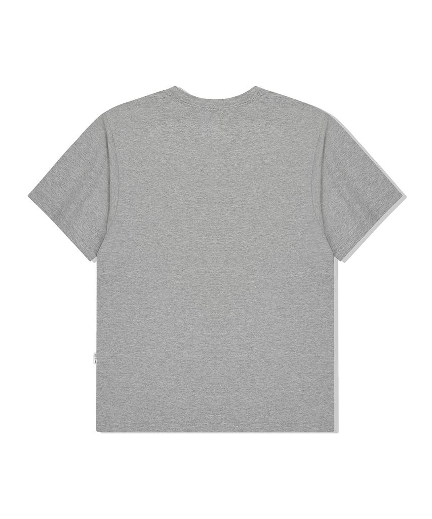 ESCAPEFROM Spread Typographic Logo Print Oversized Short Sleeve T-Shirt Gray