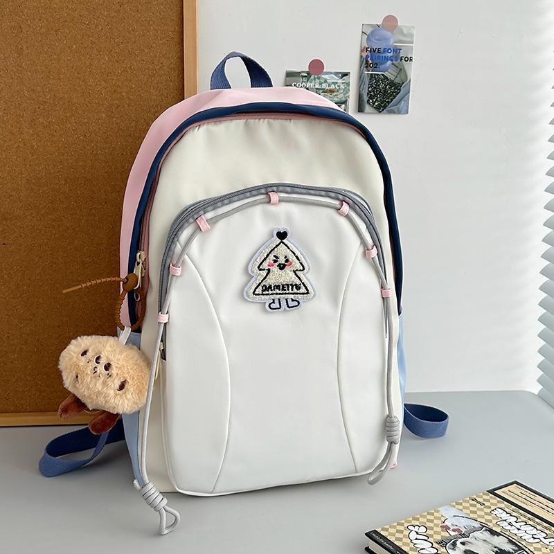 

Student schoolbag new fashion simple versatile backpack fashion high value women lightweight large capacity backpack Small single bag рожевий