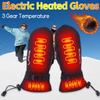 Electric Heating Gloves USB Charging Electric Heated Gloves Cold-Proof 3 Gear Temperature for Climbing Hiking Cycling(No Battery