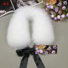 New Winter Neck Warmer Raccoon Fur Collar Fur Scarf Women's Luxury Fur Collar For Coat Fur Hood Decorate Luxury Fur Scarves