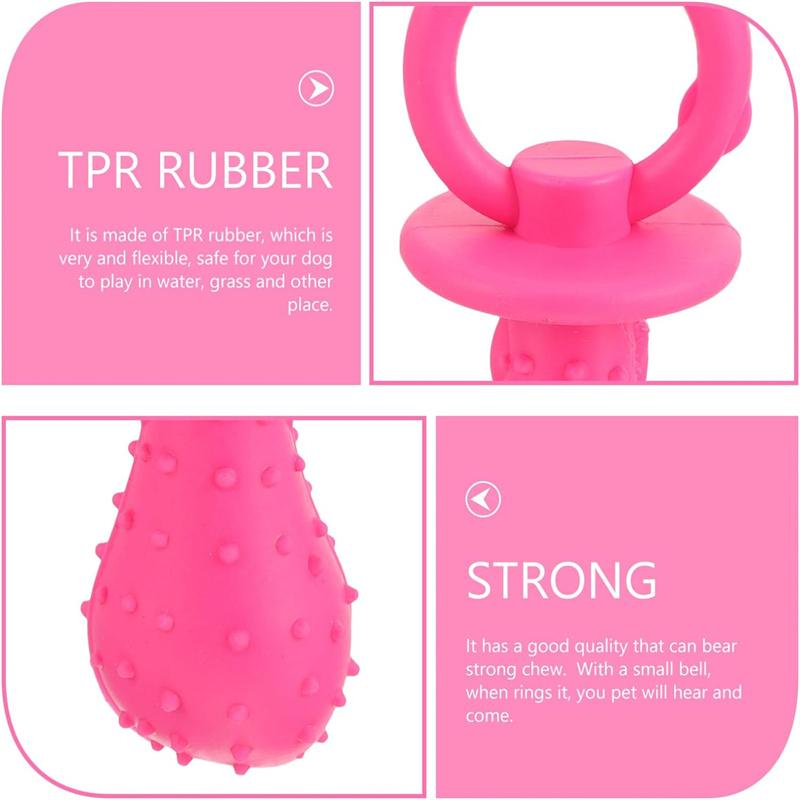 Pet Rubber Pacifier Dog Toy Interactive Rubber Soother Pet Dog Cat Puppy Elasticity Teeth Dog Chew Toys Tooth Cleaning Toy