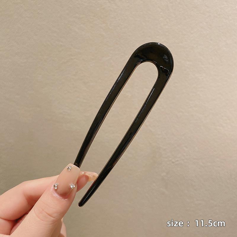 1/5 Pcs Fashion Solid Plastic U-shaped Hair Sticks For Women Girls Party Ponytail Holder Hair Accessories