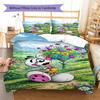 Diddl Pattern Bedding,Quilt Set Quilt Cover Pillowcase Home Birthday Gift (1 * Duvet Cover + 2 * Pillowcase, Without Core)