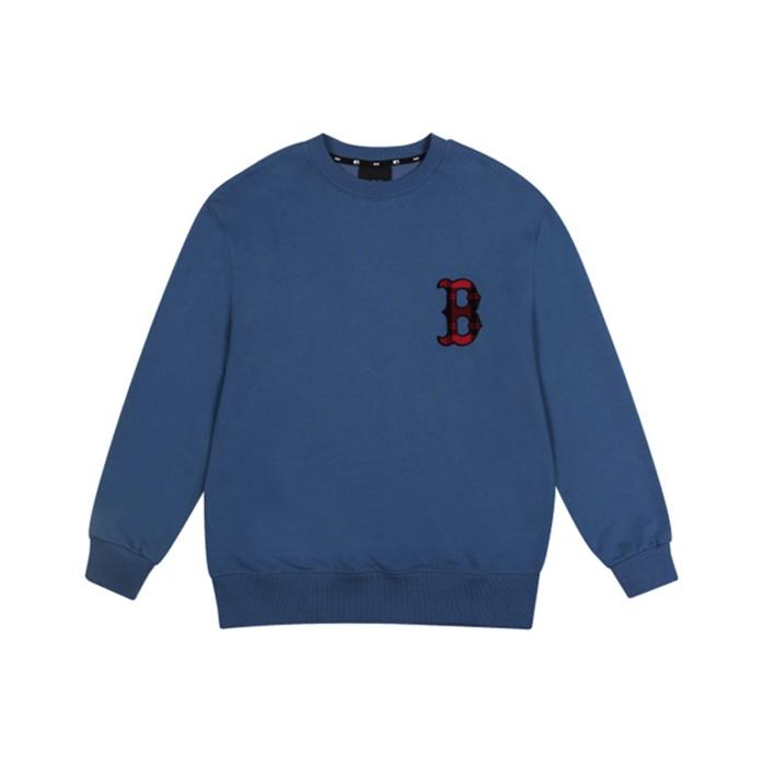 MLB Boston Red Sox Letter Logo Crewneck Sweatshirt Unisex sweatshirt Blue 31MTE2041-43U