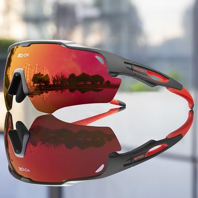 Occhiali da Ciclismo SCVCN Uomo Donna Occhiali per Mountain Bike UV400 Polarizzati Occhiali da Pesca Protezione Fotocromatici Occhiali da Bici