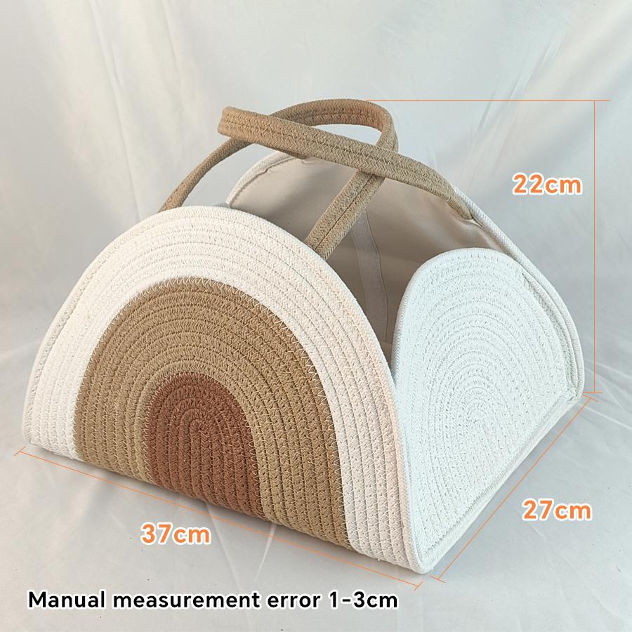 Portable Baby Storage Basket - For Diapers, Toys & Nursery Essentials with Handles